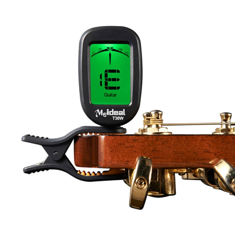 Guitar Tuner Clip on-Accurate Chromatic, Acoustic Guitar Bass Banjo Violin Ukulele Tuner Black