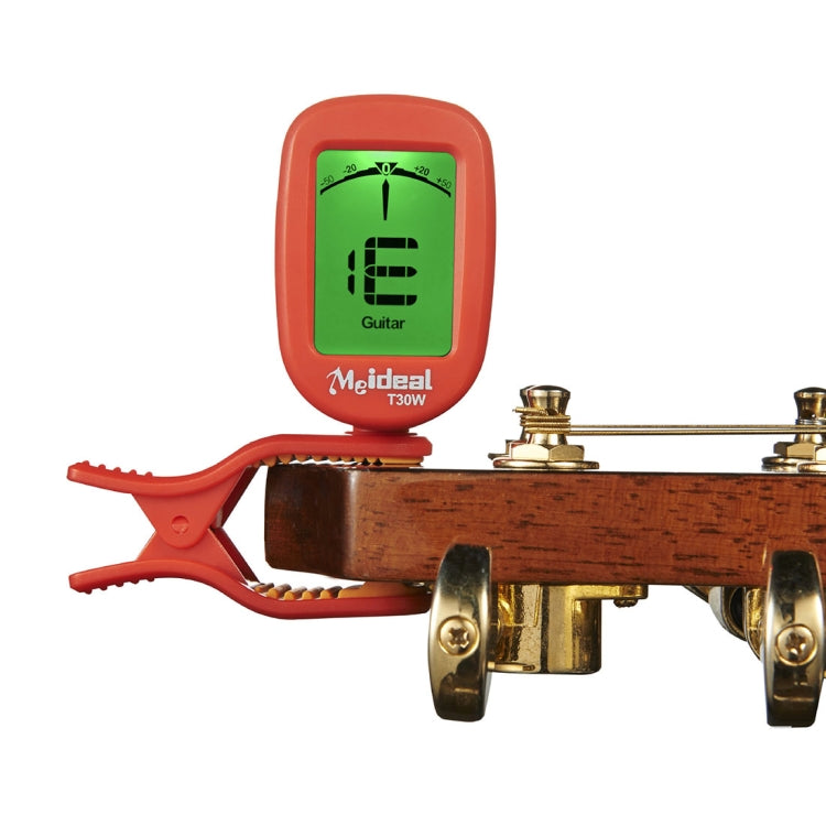 Guitar Tuner Clip on-Accurate Chromatic, Acoustic Guitar Bass Banjo Violin Ukulele Tuner – Durable Build, Easy to Use Red