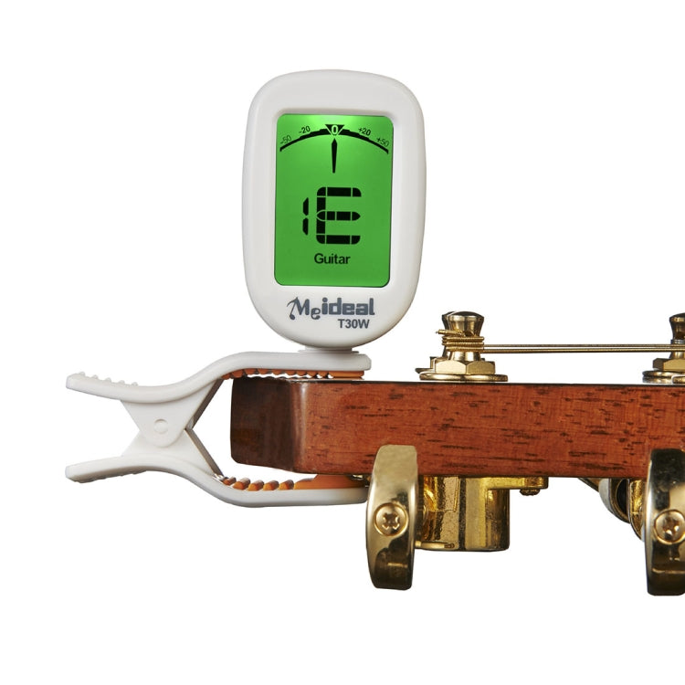 Guitar Tuner Clip on-Accurate Chromatic, Acoustic Guitar Bass Banjo Violin Ukulele Tuner – Durable Build, Easy to Use White
