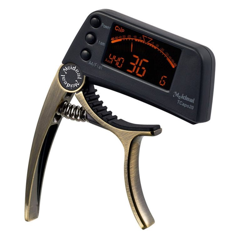 Professional Guitar Tuner Clip, Loftstyle Chromatic Clip-on Tuner with Rotational LCD Screen Light Display Single-handed Guitar Capo – Durable Build, Easy to Use