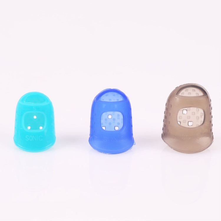 10 PCS Guitar Ukulele Stringed Instrument Finger Protector Anti-pain Finger Cap in Random Color Delivery(Size: M), 10 PCS Finger Protector