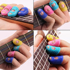 10 PCS Guitar Ukulele Stringed Instrument Finger Protector Anti-pain Finger Cap in Random Color Delivery(Size: M), 10 PCS Finger Protector