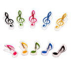 10 PCS PP Material Stainless Steel Spring Music Note Shape Book Clip Deluxe Page Holder, Random Color Delivery, Random Color Delivery