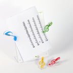 10 PCS PP Material Stainless Steel Spring Music Note Shape Book Clip Deluxe Page Holder, Random Color Delivery, Random Color Delivery