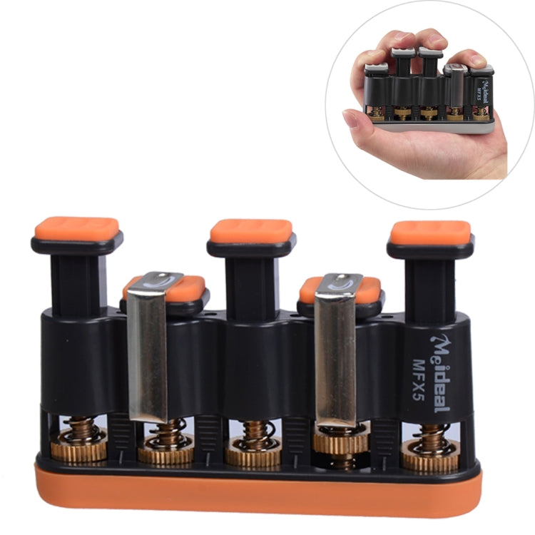 Adjustable Span Finger Palm Exerciser Multi-finger Tensioner Guitar Piano Trainer MFX5 Orange
