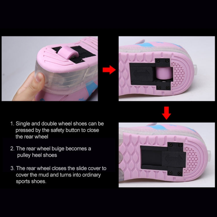 786 LED Light Ultra Light Rechargeable Double Wheel Roller Skating Shoes Sport Shoes, Size : 36, Size : 36