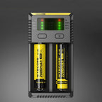 Nitecore NEW i2 Intelligent Digi Smart Charger with LED Indicator for 14500, 16340 (RCR123), 18650, 22650, 26650, Ni-MH and Ni-Cd (AA, AAA) Battery, NEW i2 NEW i2