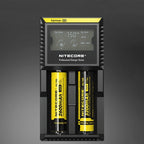 Nitecore D2 Intelligent Digi Smart Charger with LED Indicator for 14500, 16340 (RCR123), 18650, 22650, 26650, Ni-MH and Ni-Cd (AA, AAA) Battery, D2 D2
