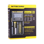 Nitecore D2 Intelligent Digi Smart Charger with LED Indicator for 14500, 16340 (RCR123), 18650, 22650, 26650, Ni-MH and Ni-Cd (AA, AAA) Battery, D2