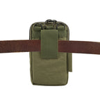 Outdoor Phone Carrying Case Pouch Nylon Crossbody Shoulder Cell Phone Holster Waist Belt Wallet Bag with Carabiner