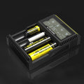 Nitecore D4 Intelligent Digi Smart Charger with LCD Display for 14500, 16340 (RCR123), 18650, 22650, 26650, Ni-MH and Ni-Cd (AA, AAA) Battery, D4 D4