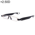 Portable Folding 360 Degree Rotation Presbyopic Reading Glasses with Pen Hanging, +2.50D, +2.50D +2.50D OG4378B