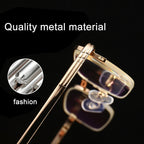 Folding Anti Blue-ray Presbyopic Reading Glasses with Case & Cleaning Cloth, +1.00D, +1.00D