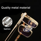 Folding Anti Blue-ray Presbyopic Reading Glasses with Case & Cleaning Cloth, +1.50D, +1.50D