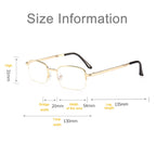 Folding Anti Blue-ray Presbyopic Reading Glasses with Case & Cleaning Cloth, +2.50D, +2.50D