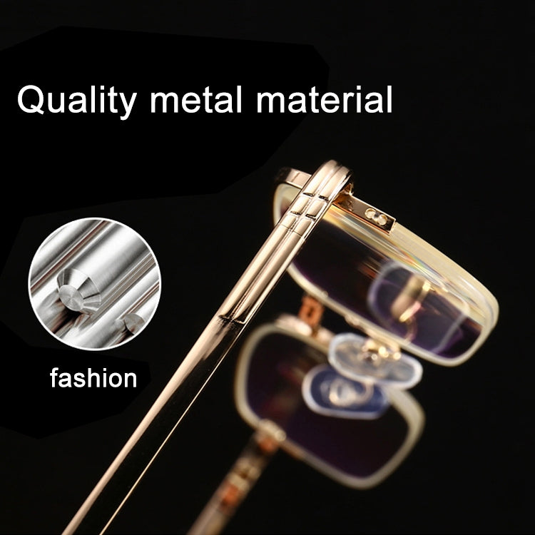 Folding Anti Blue-ray Presbyopic Reading Glasses with Case & Cleaning Cloth, +3.00D, +3.00D