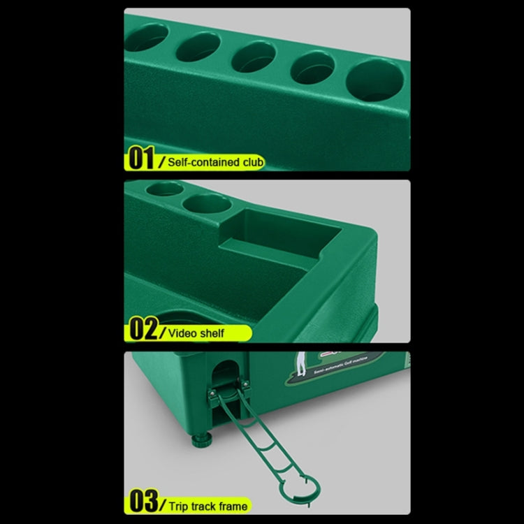 PGM Golf Ball Dispenser Automatic Tee Up Machine with Club Rack, Size: 62x32x32cm, 62x32x32cm Green