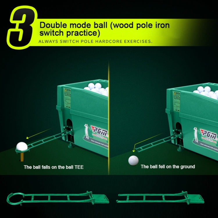 PGM Golf Ball Dispenser Automatic Tee Up Machine with Club Rack, Size: 62x32x32cm, 62x32x32cm Green