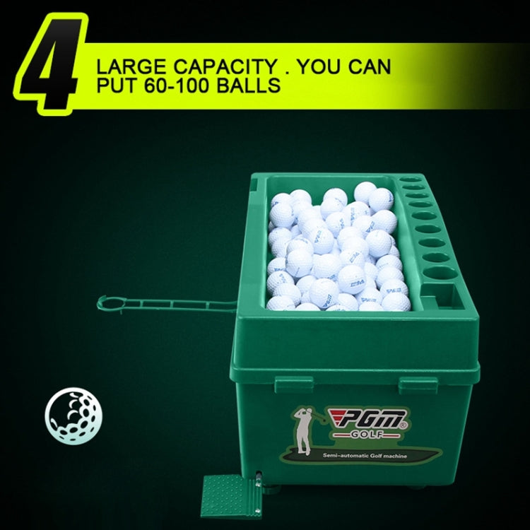 PGM Golf Ball Dispenser Automatic Tee Up Machine with Club Rack, Size: 62x32x32cm, 62x32x32cm Green