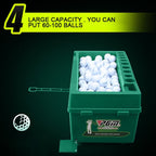 PGM Golf Ball Dispenser Automatic Tee Up Machine with Club Rack, Size: 62x32x32cm, 62x32x32cm Green