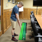 PGM Golf Mini Putting Mat Push Rod Trainer 3m, without Auto Ball Return Fairway, 3m, without Auto Ball Return Fairway