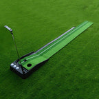 PGM Golf Mini Putting Mat Push Rod Trainer 3m, with Auto Ball Return Fairway, 3m, with Auto Ball Return Fairway