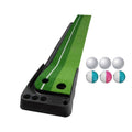 PGM Golf Putting Mat Push Rod Trainer 3m, with Three Soft Balls & Three Bicolor Balls & Auto Ball Return Fairway, 3m, with Three Soft Balls & Three Bicolor Balls & Auto Ball Return Fairway 3m, with Three Soft Balls & Three Bicolor Balls & Auto Ball Return Fairway