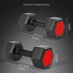 4kg A Pair Glue-Covered Hexagonal Dumbbell, 4kg