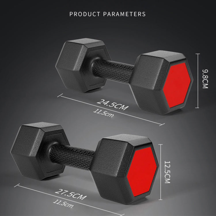 10KG Household Glue Fitness Hexagon Dumbbells, 10KG