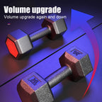 10KG Household Glue Fitness Hexagon Dumbbells, 10KG