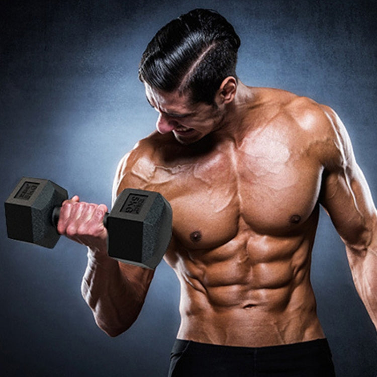 10KG Household Glue Fitness Hexagon Dumbbells, 10KG