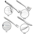 20 in 1 Outdoor Tableware Set Camping Barbecue Tableware Picnic Tool Set, 20 in 1