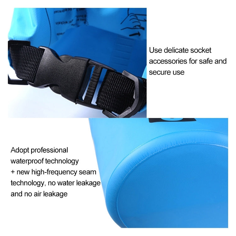 Outdoor Waterproof Bag Dry Sack PVC Barrel Bag, Capacity: 2L, Capacity: 2L (Dark Blue), Capacity: 2L (Orange), Capacity: 2L (Green), Capacity: 2L (Yellow) – Waterproof