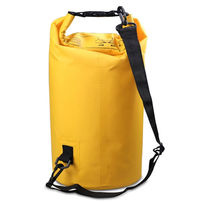 Outdoor Waterproof Double Shoulder Bag Dry Sack PVC Barrel Bag, Capacity: 20L, Capacity: 20L (Green), Capacity: 20L (Sky Blue), Capacity: 20L (Yellow), Capacity: 20L (Black), Capacity: 20L (Dark Blue), Capacity: 20L (Orange), Capacity: 20L (Pink) –... Capacity: 20L (Yellow) Yellow