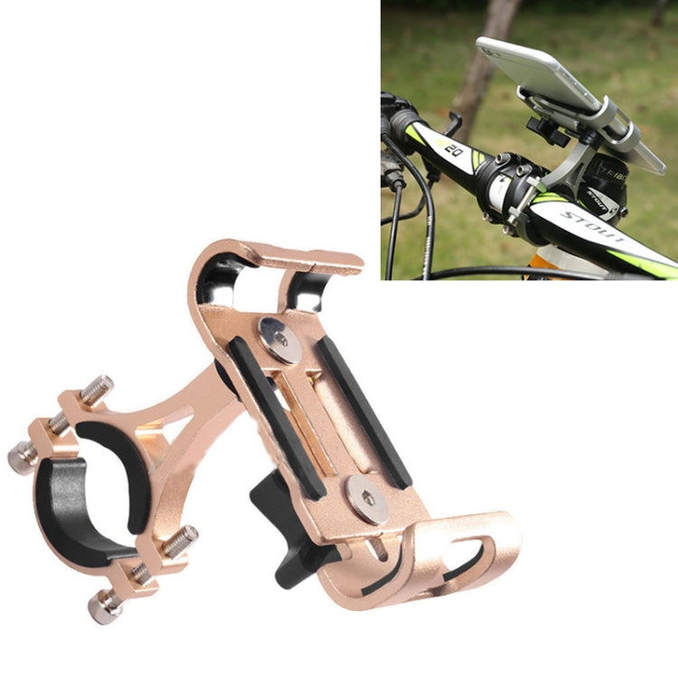 Universal Non-rotatable Aluminum Alloy Fixing Frame Motorcycle Bicycle Mobile Phone Holder – Aluminum Alloy Gold