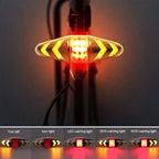 Bicycle Tail Light Intelligent Wireless Remote Control Turn Signal Warning Light, USB Rechargeable