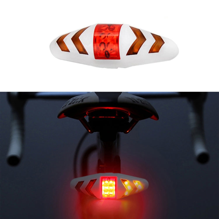 Bicycle Tail Light Intelligent Wireless Remote Control Turn Signal Warning Light, USB Rechargeable USB Rechargeable White
