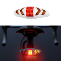 Bicycle Tail Light Intelligent Wireless Remote Control Turn Signal Warning Light, USB Rechargeable USB Rechargeable White