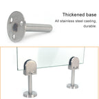 304 Stainless Steel Glass Fish Mouth Support Rod Fixing Clip with 14x60mm Rod, Specification: M, M, with 14x60mm Rod