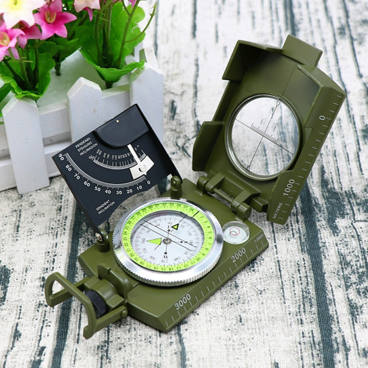 GoldGood K4074 Outdoor Multi-function Military Travel Geology Pocket Prismatic American Compass with Luminous Display, K4074 K4074