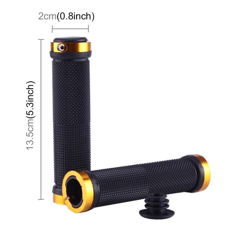 OQSPORT 2 PCS Bike Hand Grips Bilateral Lock Straight Barrel MTB Bicycle Anti-slip Handlebar Grips, 801