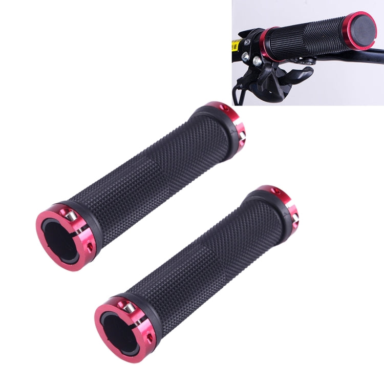 OQSPORT 2 PCS Bike Hand Grips Bilateral Lock Straight Barrel MTB Bicycle Anti-slip Handlebar Grips, 801 – Durable Build, Easy to Use 801 Wine Red