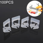 100 PCS 2.0mm Lengthen Tile Leveling System Clips Kit Wall Floor Tile Spacer Tiling Tool for Paving Locator Tool OG6480, 2.0mm Lengthen 2.0mm Lengthen