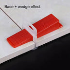 100 PCS 2.0mm Lengthen Tile Leveling System Clips Kit Wall Floor Tile Spacer Tiling Tool for Paving Locator Tool OG6480, 2.0mm Lengthen