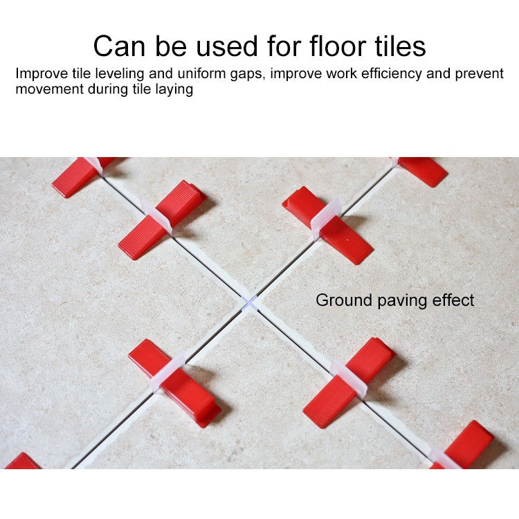 100 PCS 2.0mm Lengthen Tile Leveling System Clips Kit Wall Floor Tile Spacer Tiling Tool for Paving Locator Tool OG6480, 2.0mm Lengthen