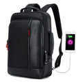Bopai 751-006641 Large Capacity Business Fashion Breathable Laptop Backpack with External USB Interface, Size: 30 x 15 x 44cm, 751-006641 – Waterproof, Leather 751-006641