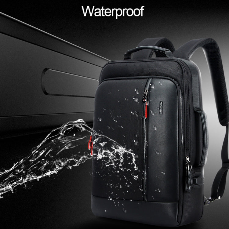 Bopai 751-006641 Large Capacity Business Fashion Breathable Laptop Backpack with External USB Interface, Size: 30 x 15 x 44cm, 751-006641 – Waterproof, Leather