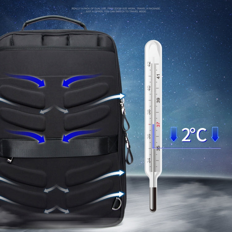 Bopai 751-006641 Large Capacity Business Fashion Breathable Laptop Backpack with External USB Interface, Size: 30 x 15 x 44cm, 751-006641 – Waterproof, Leather