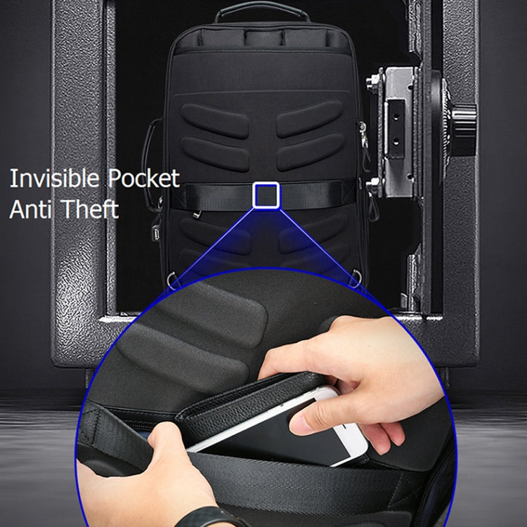 Bopai 751-006641 Large Capacity Business Fashion Breathable Laptop Backpack with External USB Interface, Size: 30 x 15 x 44cm, 751-006641 – Waterproof, Leather