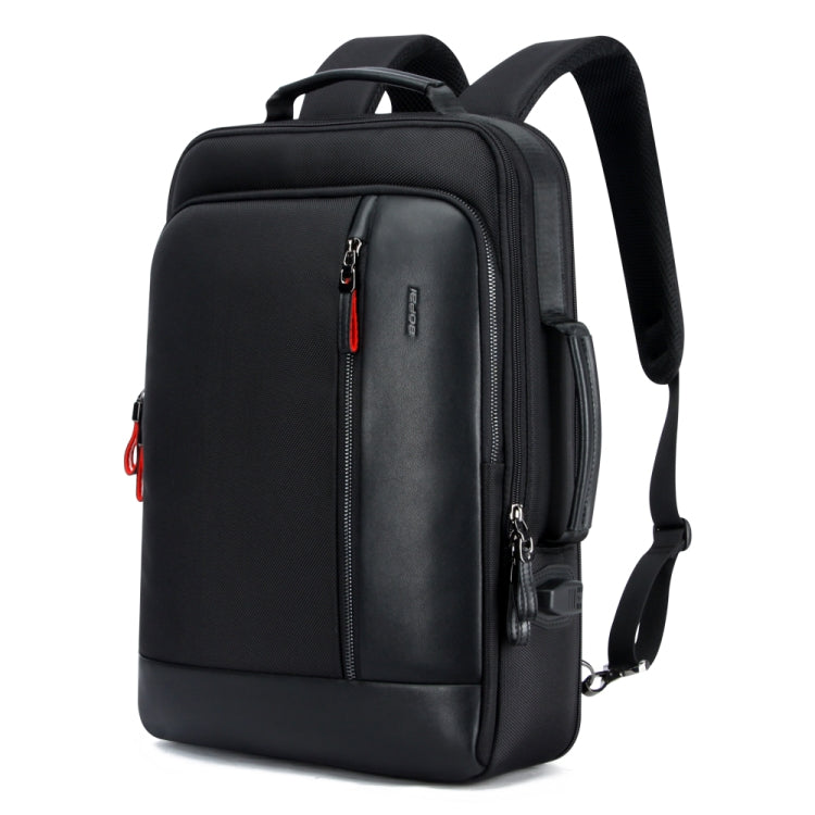 Bopai 751-006641 Large Capacity Business Fashion Breathable Laptop Backpack with External USB Interface, Size: 30 x 15 x 44cm, 751-006641 – Waterproof, Leather